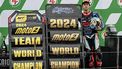 MT Helmets - MSI's Japanese rider Ai Ogura celebrates winning the Moto2 Championship after coming in second place in the Moto2 class race of the MotoGP Thailand Grand Prix at the Buriram International Circuit in Buriram on October 27, 2024. 
Lillian SUWANRUMPHA / AFP