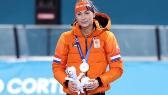 epa12720928 Silver medalist Femke Kok of the Netherlands looks on after the Women's 1000m of the Speed Skating competitions at the Milano Cortina 2026 Winter Olympic Games, in Milan, Italy, 09 February 2026.  EPA/TERESA SUAREZ