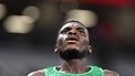 2021-08-03 13:50:58 Nigeria's Divine Oduduru reacts after competing the men's 200m semi-finals during the Tokyo 2020 Olympic Games at the Olympic Stadium in Tokyo on August 3, 2021. 
Jewel SAMAD / AFP