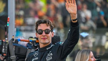 Mercedes' British driver George Russell arrives ahead of the Abu Dhabi Formula One Grand Prix at the Yas Marina Circuit in Abu Dhabi on December 8, 2024. 
Andrej ISAKOVIC / AFP