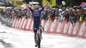 epa12177388 Groupama FDJ rider Romain Gregoire of France celebrates winning the first stage of the Tour de Suisse cycling race over 129.4km from Kuessnacht to Kuessnacht, Switzerland, 15 June 2025.  EPA/GIAN EHRENZELLER