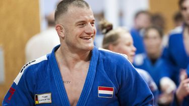 ARNHEM - Judoka Michael Korrel tijdens een training op Papendal. De Nederlandse judokaselectie traint in aanloop naar het EK Judo in Tbilisi. FREEK VAN DEN BERGH / ANP