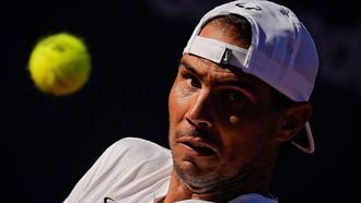 epa11270798 Spanish tennis player Rafael Nadal takes part during a training session ahead of the ATO Barcelona Open tennis tournament in Barcelona, Spain, 10 April 2024. The Barcelona Open runs from 13 to 24 April 2024.  EPA/Enric Fontcuberta