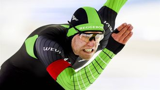 HEERENVEEN - Stefan Westenbroek tijdens de tweede 500 meter op de eerste dag van het World Cup kwalificatietoernooi schaatsen in Thialf. ANP VINCENT JANNINK