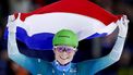 HEERENVEEN - Marijke Groenewoud na afloop van de mass start vrouwen tijdens de slotdag van het NK afstanden in Thialf. Voor de Nederlandse rijders en rijdsters is dit toernooi een belangrijke tussenstop onderweg naar het WK afstanden in Hamar. ANP SEM VAN DER WAL