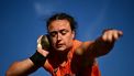 Netherlands' Jorinde van Klinken competes in the women's shot put final during the European Athletics Championships at Alexander Stadium in Birmingham on August 10, 2026. 
Ben STANSALL / AFP