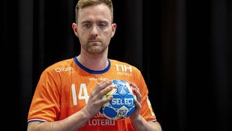 ARNHEM - Bobby Schagen tijdens een persmoment met de handbalmannen van TeamNL. De handballers bereiden zich voor op het Europees kampioenschap in Duitsland. ANP RONALD HOOGENDOORN