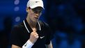Italy's Jannik Sinner reacts during his match against Australia's Alex de Minaur at the ATP Finals tennis tournament in Turin on November 10, 2024. 
Marco BERTORELLO / AFP