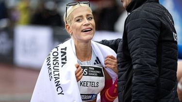 AMSTERDAM - Mikky Keetels is de beste Nederlandse vrouw bij de marathon van Amsterdam. ANP RAMON VAN FLYMEN