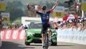 epa12173334 Dutch rider Amber Kraak of Teanm FDJ-SUEZ wins the second stage of the Tour de Suisse Women cycling race, over 161.7km from Gstaad to Oberkirch, Switzerland, 13 June 2025.  EPA/GIAN EHRENZELLER