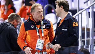MILAAN - Bondscoach Rintje Ritsma voor de 3.000 meter bij het langebaanschaatsen in het Milano Speed Skating Stadium op de Olympische Winterspelen van Milaan. SEM VAN DER WAL / ANP