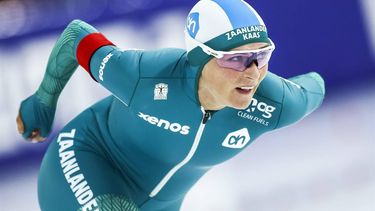 2023-10-29 15:40:29 HEERENVEEN - Irene Schouten tijdens de 5.000m dames in ijsstadion Thialf. Het langebaanseizoen start met dit driedaagse kwalificatietoernooi voor de wereldbeker. ANP VINCENT JANNINK