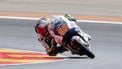 epa11575091 Intact GP rider Collin Veijer of Netherlands in action during a Moto3 practice session for the Motorcycling Grand Prix of Aragon, in Alcaniz, Spain, 31 August 2024. The 2024 Motorcycling Grand Prix of Aragon is held at the MotorLand Aragon circuit on 01 September.  EPA/Javier Cebollada