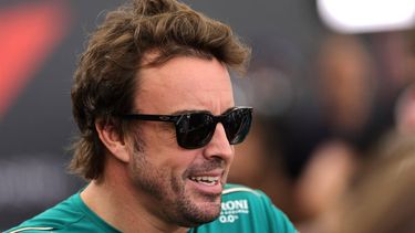 2023-11-23 11:32:55 Aston Martin's Spanish driver Fernando Alonso speaks to the press ahead of the Abu Dhabi Formula One Grand Prix at the Yas Marina Circuit in the Emirati city of Abu Dhabi on November 23, 2023. 
Giuseppe CACACE / AFP