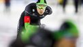 HEERENVEEN - Patrick Roest in actie op de 1500 meter tegen Marcel Bosker tijdens de tweede dag van het Nederlandse kampioenschap allround schaatsen in Thialf. ANP VINCENT JANNINK