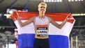 Netherlands' Niels Laros celebrates after winning the Men's 1500m event of the Diamond League athletics meeting at the King Baudouin Stadium in Brussels on August 22, 2025. 
JOHN THYS / AFP