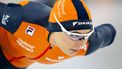 HAMAR - Jutta Leerdam (Nederland) tijdens de 1000 meter vrouwen op de derde dag van het WK afstanden in het Noorse Hamar. ANP SEM VAN DER WAL