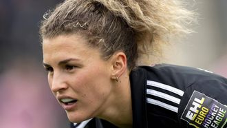 AMSTELVEEN - Maria Verschoor (AH&BC Amsterdam) in actie tegen Mannheimer HC tijdens de Euro Hockey League finale. ANP SANDER KONING