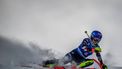 USA's Mikaela Shiffrin competes in the first run of the women's Slalom of the FIS Alpine Skiing 2024/2025 World Cup event in Courchevel, French Alps, on January 30, 2025.  
JEFF PACHOUD / AFP