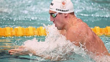 Caspar Corbeau of the Netherlands competes in the men's 100m Individual Medley event during the World Aquatics Swimming World Cup 2024 - Stop 2 at the Munhak Park Tae-hwan Aquatics Centre in Incheon on October 24, 2024. 
Anthony WALLACE / AFP