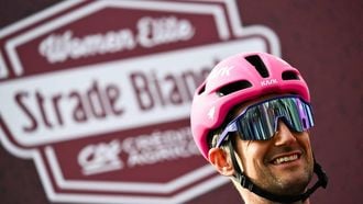 Unibet Rose Rockets's Dutch Wouter Poels looks on ahead of the 20th one-day classic 'Strade Bianche' (White Roads) men's cycling race between Siena and Siena in Tuscany on March 7, 2026. 
Marco BERTORELLO / AFP