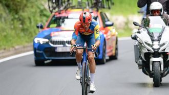 Lidl-Trek's Spanish rider Carlos Verona rides during the 15th stage of the 108th Giro d'Italia cycling race of 219kms from Fiume Veneto to Asiago on May 25, 2025. 
Luca Bettini / AFP