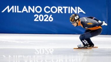 MILAAN - Jens van ’t Wout tijdens de kwartfinales 1.500 meter bij het shorttrack schaatsen in de Milano Ice Skating Area op de Olympische Winterspelen van Milaan. SEM VAN DER WAL / ANP