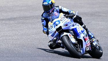BK8 Gresini Racing MotoGP team's Spanish MotoGP rider Alex Marquez steers his motorbike during the Italian Moto GP Grand Prix at Mugello circuit, in Mugello, near Florence, on June 22, 2025.  
Tiziana FABI / AFP