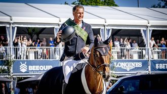 ROTTERDAM - Winnaar Marc Houtzager in actie tijdens de grote prijs op Sterrehof's Dante tijdens CHIO Rotterdam. Het hippische evenement vindt voor de 75ste keer plaats in het Kralingse Bos in Rotterdam. ANP ROBIN UTRECHT