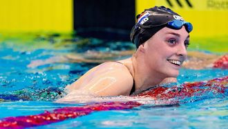ROTTERDAM - Marrit Steenbergen op de tweede dag van de Rotterdam Qualification meet zwemmen in het Zwemcentrum Rotterdam. Tijdens dit evenement kunnen de zwemmers en zwemsters voldoen aan de limieten voor de wereldkampioenschappen volgend jaar in Doha en voor de Spelen in Parijs. ANP IRIS VAN DEN BROEK