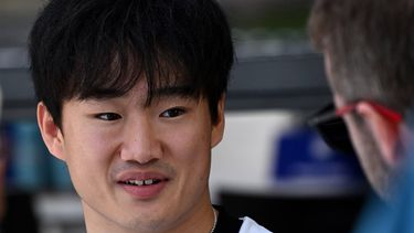 RB's Japanese driver Yuki Tsunoda talks to media at the Albert Park circuit in Melbourne on March 13, 2025, ahead of the Formula One Australian Grand Prix. 
Paul Crock / AFP