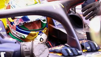 Red Bull Racing's Dutch driver Max Verstappen makes a pit stop during the sprint race of the Sao Paulo Formula One Grand Prix at the Jose Carlos Pace racetrack, aka Interlagos, in Sao Paulo, Brazil on November 8, 2025. 
JEAN CARNIEL / POOL / AFP