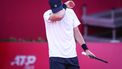 epa11259147 Botic Van De Zandschulp of Netherlands during his Round of 16 match against Casper Ruud of Norway at of the Estoril Open tennis tournament, in Oeiras, Portugal, 04 April 2024.  EPA/RODRIGO ANTUNES