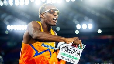 ROME - Liemarvin Bonevacia in actie tijdens de finale 400 meter op de vierde dag van de Europese kampioenschappen atletiek. ANP IRIS VAN DEN BROEK