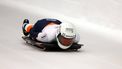 epa12601106 Kimberley Bos of Netherlands competes in the Women's Skeleton heat at the IBSF Bobsleigh and Skeleton World Cup, in Sigulda, Latvia, 18 December 2025.  EPA/TOMS KALNINS
