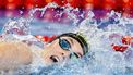 DOHA - Marrit Steenbergen in actie tijdens de 100 vrij vrouwen op de vijfde dag van de wereldkampioenschappen langebaan zwemmen. De WK was een van de mogelijkheden voor de Nederlandse zwemmers om limieten te zwemmen voor de Spelen van Parijs in 2024. ANP KOEN VAN WEEL