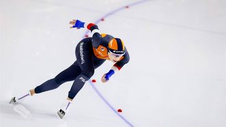 HEERENVEEN - Femke Kok (Nederland) in actie op de tweede 500 meter sprint voor vrouwen tijdens de tweede dag van de ISU EK Allround & Sprint in Thialf. ANP KOEN VAN WEEL
