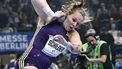 Netherland's Jessica Schilder competes during the women's shot put event of the ISTAF indoor Athletics Meeting 2026 in Berlin on March 6, 2026. 
Tobias SCHWARZ / AFP