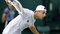 2023-07-05 19:53:10 epa10728396 Tallon Griekspoor of the Netherlands plays Marton Fucsovics of Hungary in their Men's Singles 1st round match at the Wimbledon Championships, Wimbledon, Britain, 05 July 2023.  EPA/TOLGA AKMEN   EDITORIAL USE ONLY