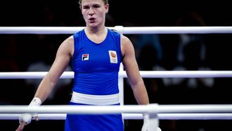 PARIJS - Nederlandse bokser Chelsey Heijnen na afloop van haar wedstrijd in de achtste finale tegen de Noord-Koreaanse Ungyong Won op het bokstoernooi voor vrouwen tot 60 kilogram op de Olympische Spelen in Frankrijk. ANP REMKO DE WAAL