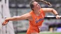 Netherlands' athlete Jorinde van Klinken competes in the women's discus throw Group B qualification during the World Athletics Championships in Tokyo on September 13, 2025. 
Kirill KUDRYAVTSEV / AFP