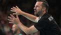 South Korea's Swedish head coach Kurt Henrik Signell gestures during the Women's Preliminary Round Group A handball match between Denmark and South Korea of the Paris 2024 Olympic Games, at the Paris South Arena in Paris, on August 3, 2024.  
Damien MEYER / AFP