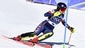 epa12752632 Mikaela Shiffrin of USA in action during her 1st run in the Women's Slalom of the Alpine Skiing competitions at the Milano Cortina 2026 Winter Olympic Games, Tofane ski centre in Cortina d'Ampezzo, Italy, 18 February 2026.  EPA/DANIEL DAL ZENNARO