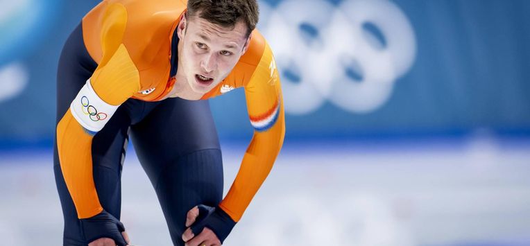 MILAAN - Marcel Bosker tijdens de 5.000 meter bij het langebaanschaatsen in het Milano Speed Skating Stadium op de Olympische Winterspelen van Milaan. ROBIN VAN LONKHUIJSEN / ANP
