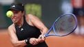 US Jessica Pegula plays a backhand return to US Ann Li during their women's singles match on day 5 of the French Open tennis tournament on Court Philippe-Chatrier at the Roland-Garros Complex in Paris on May 29, 2025. 
ALAIN JOCARD / AFP