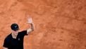 Italy's Jannik Sinner celebrates winning against Netherland Jesper De Jong at the end of their round of 16 men's singles match of the WTA Rome Open tennis tournament at Foro Italico in Rome on May 12, 2025. 
Marco BERTORELLO / AFP