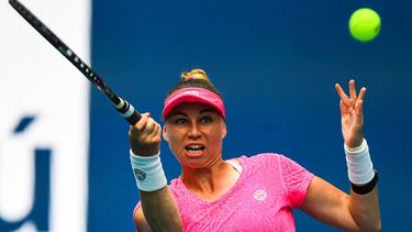 2022-04-03 22:32:35 Vera Zvonareva of Russia returns a shot during the women’s doubles final trophy at the 2022 Miami Open at Hard Rock Stadium in Miami Gardens, Florida, on April 3, 2022. Laura Siegemund of Germany and Vera Zvonareva of Russia defeated Elise Mertens of Belgium, and Veronika Kudermetova of Russia.
CHANDAN KHANNA / AFP
