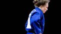 2021-04-17 15:00:45 LISSABON - Sanne Vermeer in actie tegen Tina Trstenjak uit Slovenie in de halve finale tijdens de Europese Kampioenschappen Judo. De EK in Portugal zijn het laatste meetmoment voor plaatsing voor de Spelen van Tokio. ANP REMKO DE WAAL