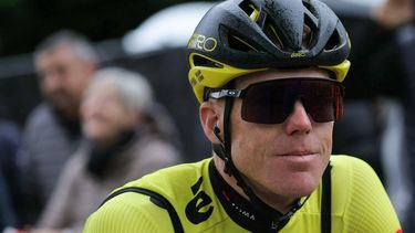 Team Visma's Dutch rider Steven Kruijswijk looks on before competing in the first stage of the 76th edition of the Criterium du Dauphine cycling race, 172,5km between Saint-Pourcain-sur-Sioule and Saint-Pourcain-sur-Sioule, central France, on June 2, 2024. 
Thomas SAMSON / AFP