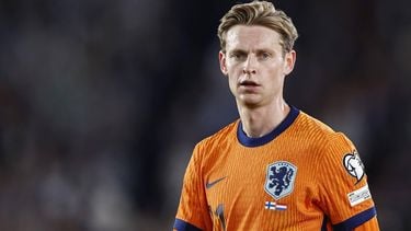 HELSINKI - Frenkie de Jong of Nederland  tijdens de WK-kwalificatiewedstrijd tussen Finland en Nederland in het Olympisch stadion op 7 juni 2025 in Helsinki, Finland. ANP MAURICE VAN STEEN